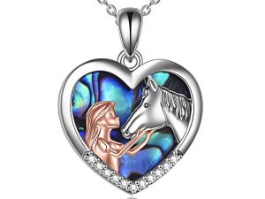 YFN Horse Pendant Necklace Sterling Silver Girls with Horse Gift For Women Girls