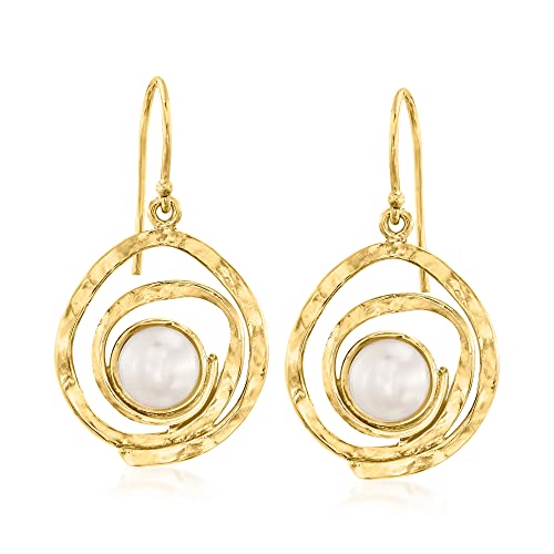 Ross-Simons 7-8mm Cultured Pearl Swirl Drop Earrings in Sterling Ross-Simons 7-8mm Cultured Pearl Swirl Drop Earrings in Sterling