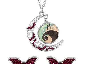 Disney The Nightmare Before Christmas Womens Necklace and Earrings Set Jewelry Set - Jewelry Sets for Women