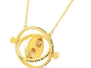 Harry Potter Jewelry - Hermione Time Travel Magical Hourglass Rotating Necklace