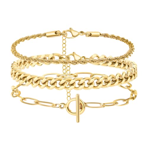 1-4pcs Bracelets Set Gold Bracelets for Women Teen Girls Adjustable Layered Figaro Snake Mariner Rope Paperclip Cuba Chain Link Beaded Bracelet Dainty Birthday Christmas Gift for Her 1-4pcs Bracelets Set Gold Bracelets for Women Teen Girls Adjustable Layered Figaro Snake Mariner Rope Paperclip Cuba Chain Link Beaded Bracelet Dainty Birthday Christmas Gift for Her