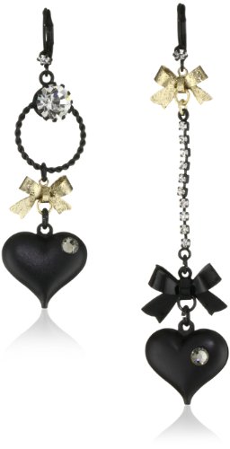 Betsey Johnson Heart/Bow Drop Earrings Betsey Johnson Heart/Bow Drop Earrings