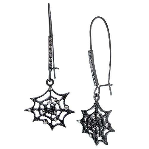 Betsey Johnson Spider Web Dangle Earrings Betsey Johnson Spider Web Dangle Earrings