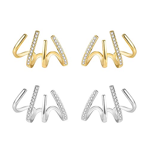 Claw Earrings Cuff for Women Zircon Stud Ear Cuffs Hoop Earrings for Girls That Look Like Multiple Piercings Multi Hoop Tiny Ear Wrap Cuff Piercing Studs Earrings for Women Claw Earrings Cuff for Women Zircon Stud Ear Cuffs Hoop Earrings for Girls That Look Like Multiple Piercings Multi Hoop Tiny Ear Wrap Cuff Piercing Studs Earrings for Women
