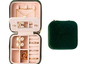 Smileshe Velvet Jewelry Box for Women Girls