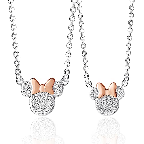 Disney Minnie Mouse Mother Daughter Necklace Set - Minnie Mouse Necklace for Mom and Daughter Jewelry Disney Minnie Mouse Mother Daughter Necklace Set - Minnie Mouse Necklace for Mom and Daughter Jewelry