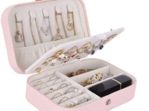 Yonzone Small Jewelry Box Travel Jewelry Organizer Mini Jewelry Storage Case for Women Girls Gift