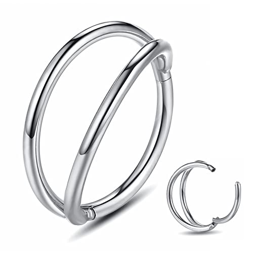 Yrogcu 20G 18G 16G 14G Single/Double Hoop Stainless-Steel Seamless-Hinged-Piercing Segment-Clicker Nose-Ring-Hoop : Diameter 6mm 8mm 10mm 12mm Cartilage Earrings Yrogcu 20G 18G 16G 14G Single/Double Hoop Stainless-Steel Seamless-Hinged-Piercing Segment-Clicker Nose-Ring-Hoop : Diameter 6mm 8mm 10mm 12mm Cartilage Earrings