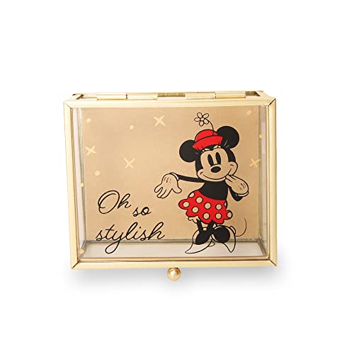 Disney Minnie Mouse Jewelry Box - Oh So Stylish Glass Minnie Jewelry Case Jewelry Organizer Box Disney Minnie Mouse Jewelry Box - Oh So Stylish Glass Minnie Jewelry Case Jewelry Organizer Box