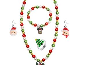 SkyWiseWin Chunky Jewelry Necklace and Bracelet Set for Girls Little Kids