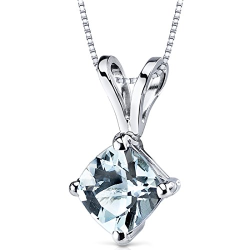 Peora Aquamarine Pendant in 14 Karat White Gold Peora Aquamarine Pendant in 14 Karat White Gold