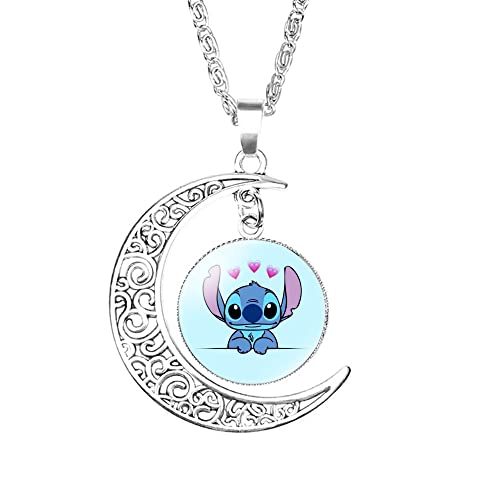 AIIGOU Moon Pendant Necklace Stitch and Turtle Necklace jewelry AIIGOU Moon Pendant Necklace Stitch and Turtle Necklace jewelry