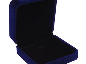 Cosmos Velvet Necklace Pendant Gift Box Jewelry Box (Royal Deep Blue Color)