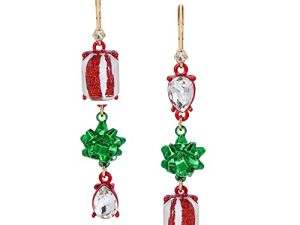 Betsey Johnson Peppermint Stone Perfect Non-Matching Earrings