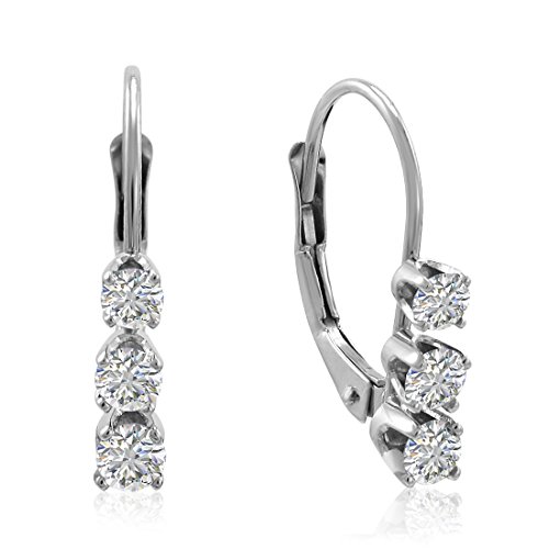 AGS Certified 1/2ct TW Diamond Lever Back Earrings in 14K Gold | Real Diamond Earrings | Set in Real 14K White Gold or 14K Yellow Gold AGS Certified 1/2ct TW Diamond Lever Back Earrings in 14K Gold | Real Diamond Earrings | Set in Real 14K White Gold or 14K Yellow Gold