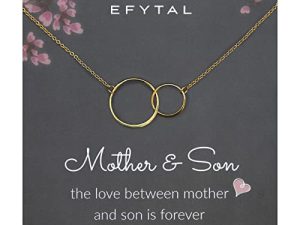 EFYTAL Mother Son Necklace