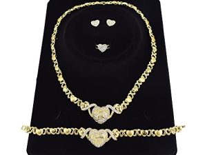 Giffor Jewellery Lady 14K Gold Filled Jewelry sets for Women Bracelets Necklaces With Earrings Gifts