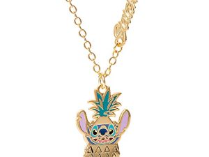 Disney Womens Lilo & Stitch Necklace - 16" + 2" Stitch Pendant Necklace Jewelry - Stitch Jewelry - Stitch Gifts
