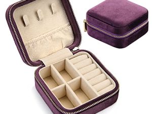 Plush Velvet Travel Jewelry Case Organizer