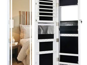 Becko LED Mirror Jewelry Cabinet with 3 Colored Light