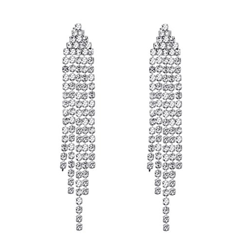 SELOVO Chandelier Tassel Dangle Linear Drop Earrings Party Jewelry Clear Austrian Crystal SELOVO Chandelier Tassel Dangle Linear Drop Earrings Party Jewelry Clear Austrian Crystal