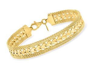 Ross-Simons Italian Silver Heart Motif Bracelet