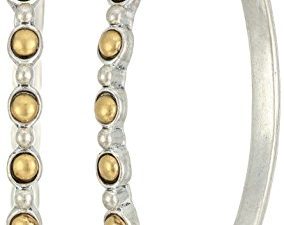Lucky Brand Two-Tone 1-3/4" Hoop Earrings