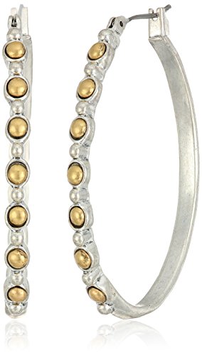 Lucky Brand Two-Tone 1-3/4" Hoop Earrings Lucky Brand Two-Tone 1-3/4" Hoop Earrings