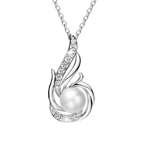 FANCIME Phoenix Pearl Necklace Christmas Gifts 9-10mm Genuine Freshwater Pearl in Sterling Silver June Birthstone Necklace Fine Jewelry Pearl Gifts for Women FANCIME Phoenix Pearl Necklace Christmas Gifts 9-10mm Genuine Freshwater Pearl in Sterling Silver June Birthstone Necklace Fine Jewelry Pearl Gifts for Women