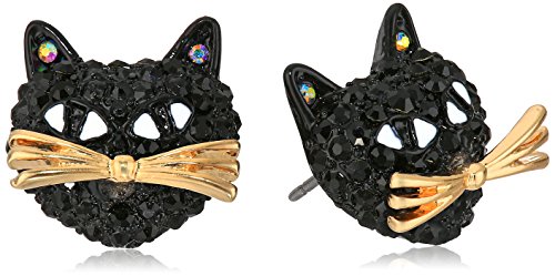 Betsey Johnson Pave Cat Stud Earring Betsey Johnson Pave Cat Stud Earring