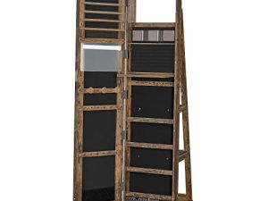 SONGMICS 6 LEDs Lockable Mirror Jewelry Cabinet