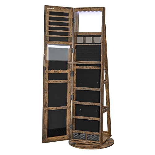 SONGMICS 6 LEDs Lockable Mirror Jewelry Cabinet SONGMICS 6 LEDs Lockable Mirror Jewelry Cabinet
