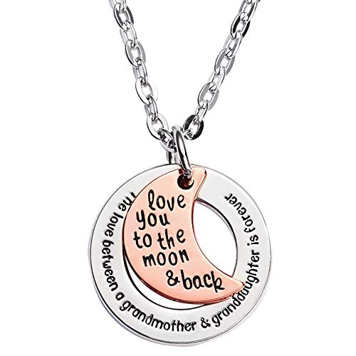 LParkin The Love Between Grandmother and Granddaughter is Forever Necklace LParkin The Love Between Grandmother and Granddaughter is Forever Necklace