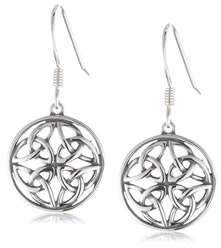Amazon Collection Sterling Silver Celtic Knot Round Drop Wire Earrings Amazon Collection Sterling Silver Celtic Knot Round Drop Wire Earrings