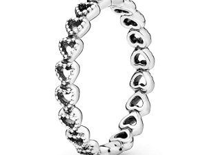 Pandora Jewelry Band of Hearts Sterling Silver Ring