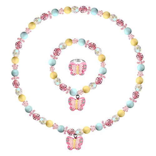 Butterfly Stretch Necklace Little Girl Toddler Necklace Bracelet Set Butterfly Stretch Necklace Little Girl Toddler Necklace Bracelet Set