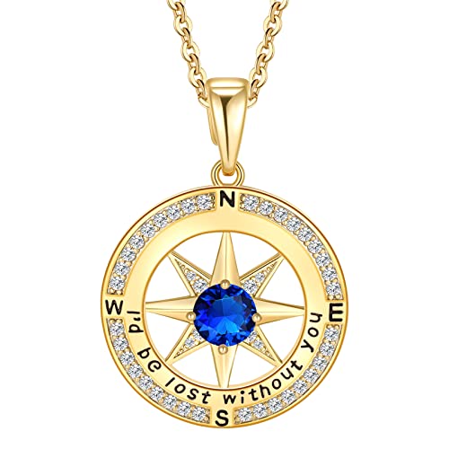 Meeshi Compass Necklace for Women for Her I'd Be Lost Without You Compass Jewelry for Wife Valentines Day Birthday Gifts for Girlfriend Christmas Gifts Ideas for Girls Meeshi Compass Necklace for Women for Her I'd Be Lost Without You Compass Jewelry for Wife Valentines Day Birthday Gifts for Girlfriend Christmas Gifts Ideas for Girls