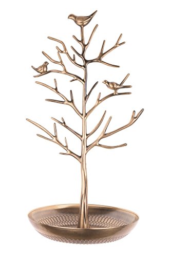 INVIKTUS Silver Birds Tree Jewelry Stand Display Earring Necklace Holder Organizer Rack Tower INVIKTUS Silver Birds Tree Jewelry Stand Display Earring Necklace Holder Organizer Rack Tower