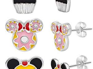 Disney Mickey and Minnie Mouse Fashion Stud Earring Set - 3/4/5 Pairs Per Set