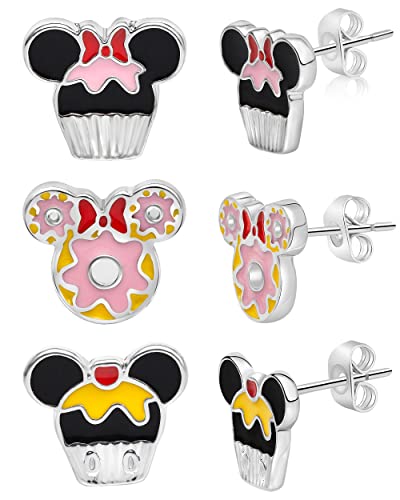 Disney Mickey and Minnie Mouse Fashion Stud Earring Set - 3/4/5 Pairs Per Set Disney Mickey and Minnie Mouse Fashion Stud Earring Set - 3/4/5 Pairs Per Set