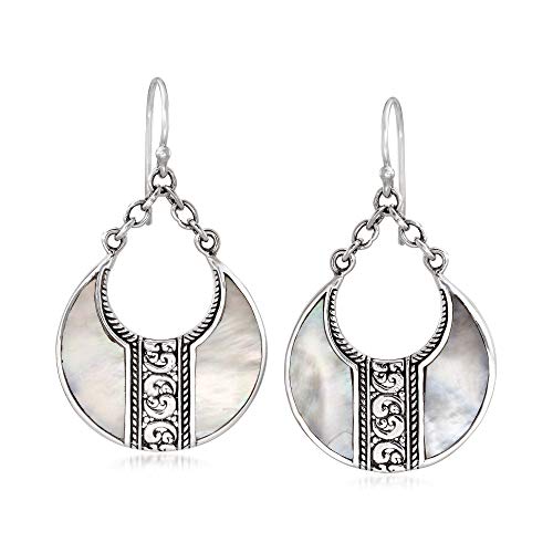 Ross-Simons Mother-of-Pearl Bali-Style Teardrop Earrings in Silver Ross-Simons Mother-of-Pearl Bali-Style Teardrop Earrings in Silver