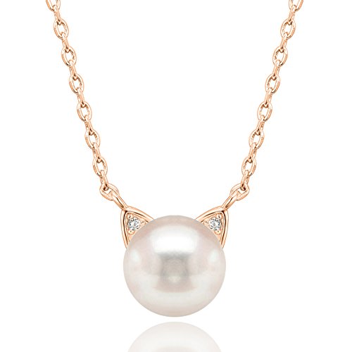 14K Gold Plated Sterling Silver AAA+ Freshwater Cultured Pearl Cat Pearl Pendant 14K Gold Plated Sterling Silver AAA+ Freshwater Cultured Pearl Cat Pearl Pendant