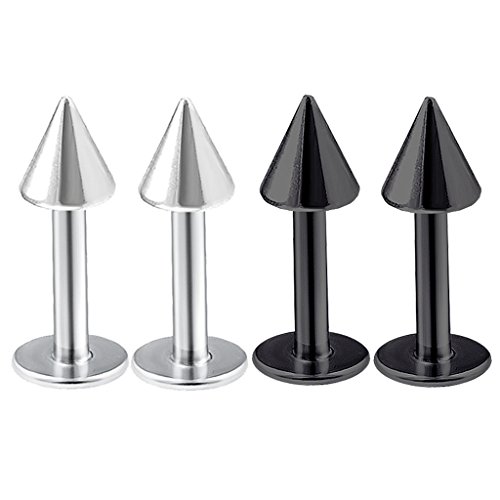 bodyjewellery 4pcs 16g Labret Stud Lip Ring Cartilage Tragus Snakebite Monroe Triple Forward Helix Conch Medusa Lobe Black Spike Pick Size bodyjewellery 4pcs 16g Labret Stud Lip Ring Cartilage Tragus Snakebite Monroe Triple Forward Helix Conch Medusa Lobe Black Spike Pick Size
