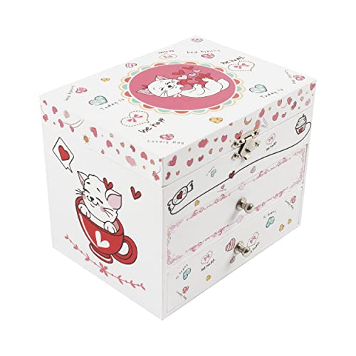 Musical Jewelry Box for Girls & Little Girls with 2 Pullout Drawers Musical Jewelry Box for Girls & Little Girls with 2 Pullout Drawers