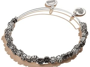 Alex and Ani Accents Paw Print Beaded Expandable Bangle for Women