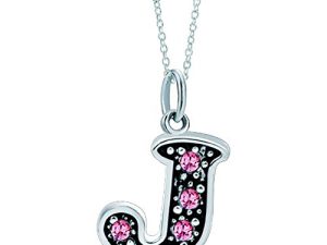 LovelyJewelry Pink Letter A-Z Alphabet Initial Charms Bead Necklace Pendant