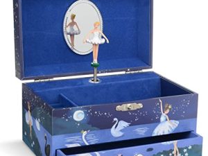 Jewelkeeper Girl's Ballerina Musical Jewelry Storage Box with Pullout Drawer