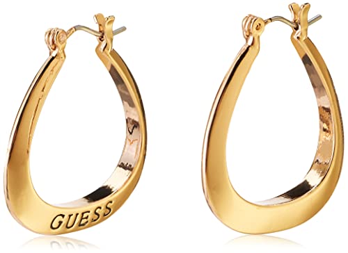 GUESS Basic Small Oval Logo Hoop Earrings GUESS Basic Small Oval Logo Hoop Earrings