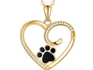 14k Gold Heart Pendant Necklace for Women