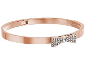 Kate Spade Ready Set Bow Bangle Bracelet (Rose Gold Tone)